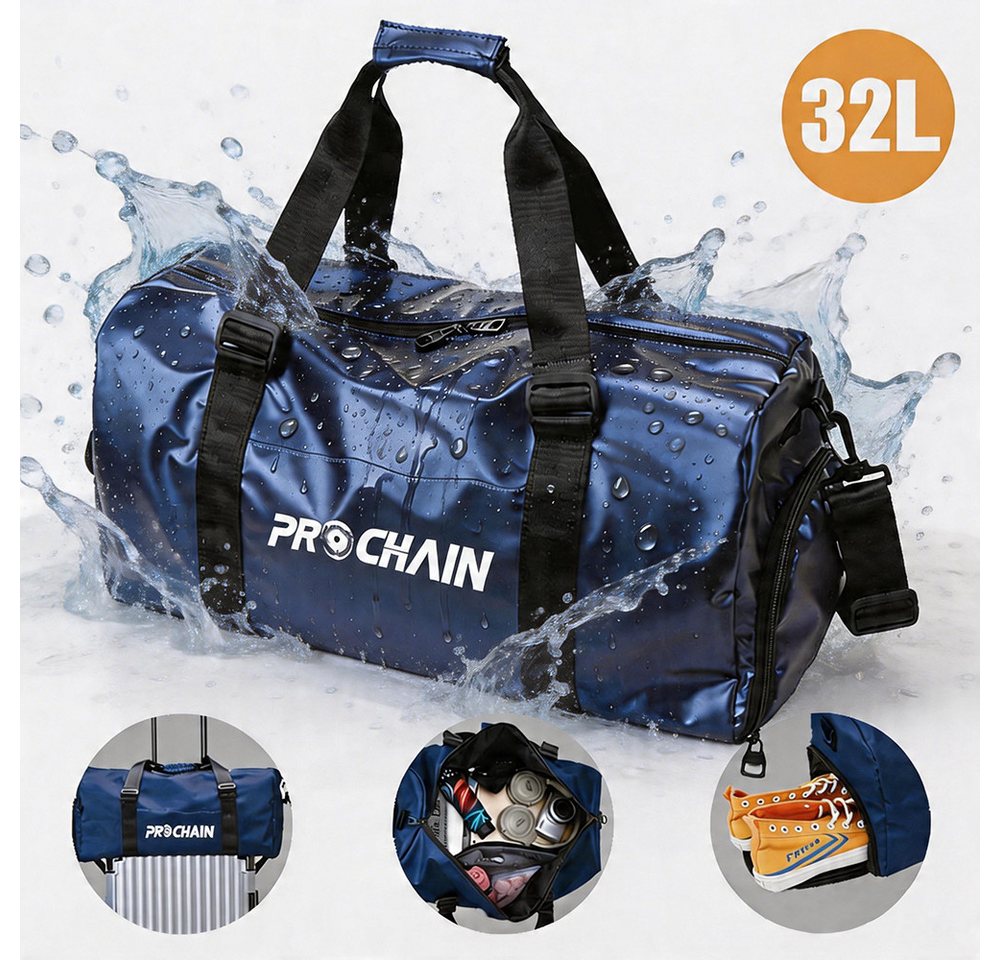 PROCHAIN Gymbag Sporttaschen für Männer und Frauen,Freizeit-Aufbewahrungstasche (Geeignet für Fitness Yoga Schwimmen Reisen, Leicht Hochwertig Sporttasche mit Schuhfach Lässiger Rucksack), Wasserdicht und Verschleißfest mit Schuhfach und Nassfach Bild 4