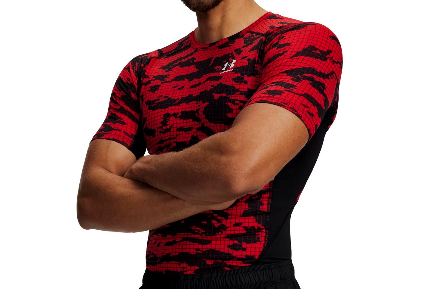 Under Armour® Kompressionsshirt HeatGear® Printed Shirt mit Mesh-Einsätzen Bild 2