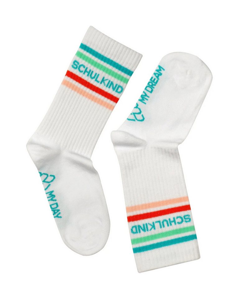 My Day My Dream Tennissocken My Day My Dream Kindersocken Schulkind Weiß