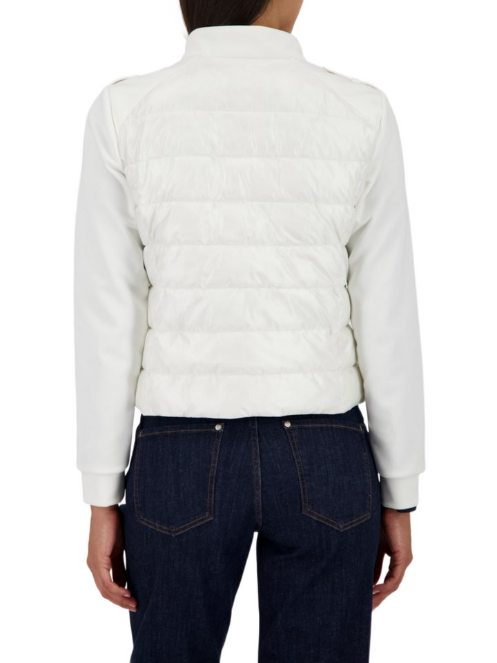 Monari Kurzjacke weiß,Casual,Polyamid,Unifarben,Stehkragen,Lang,Regular Fit