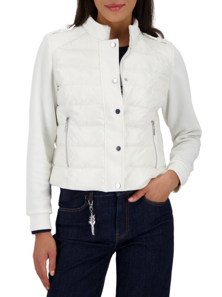 Monari Kurzjacke weiß,Casual,Polyamid,Unifarben,Stehkragen,Lang,Regular Fit Bild 2