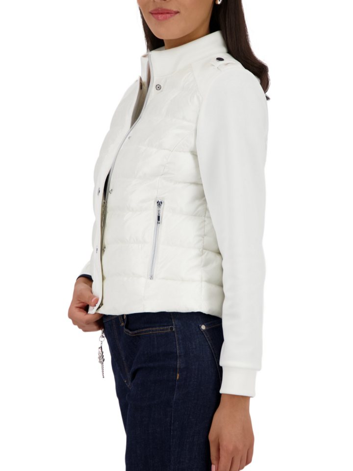 Monari Kurzjacke weiß,Casual,Polyamid,Unifarben,Stehkragen,Lang,Regular Fit Bild 5