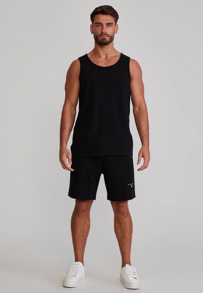 Siksilk Sweatanzug SikSilk Herren Schwarz Vest and Shorts Set Bild 2