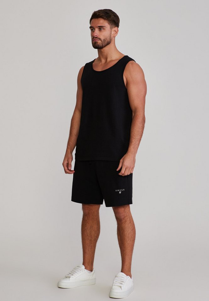 Siksilk Sweatanzug SikSilk Herren Schwarz Vest and Shorts Set Bild 5