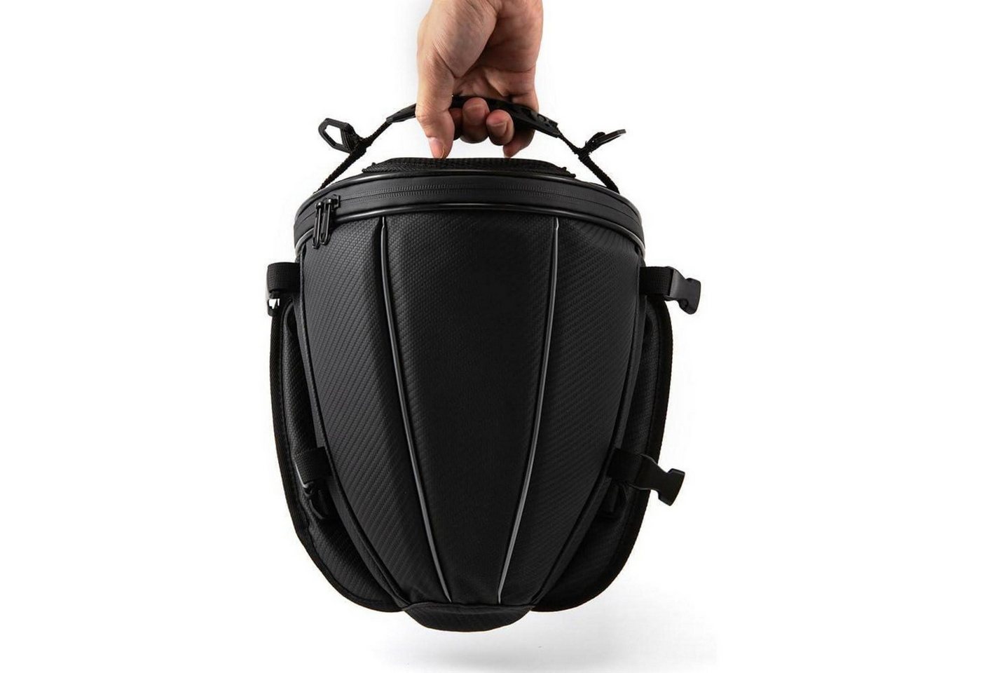 LuxusKollektion Satteltasche Motorrad Hecktasche Satteltasche Tankrucksack Kohlefaser Schwarz Bild 4