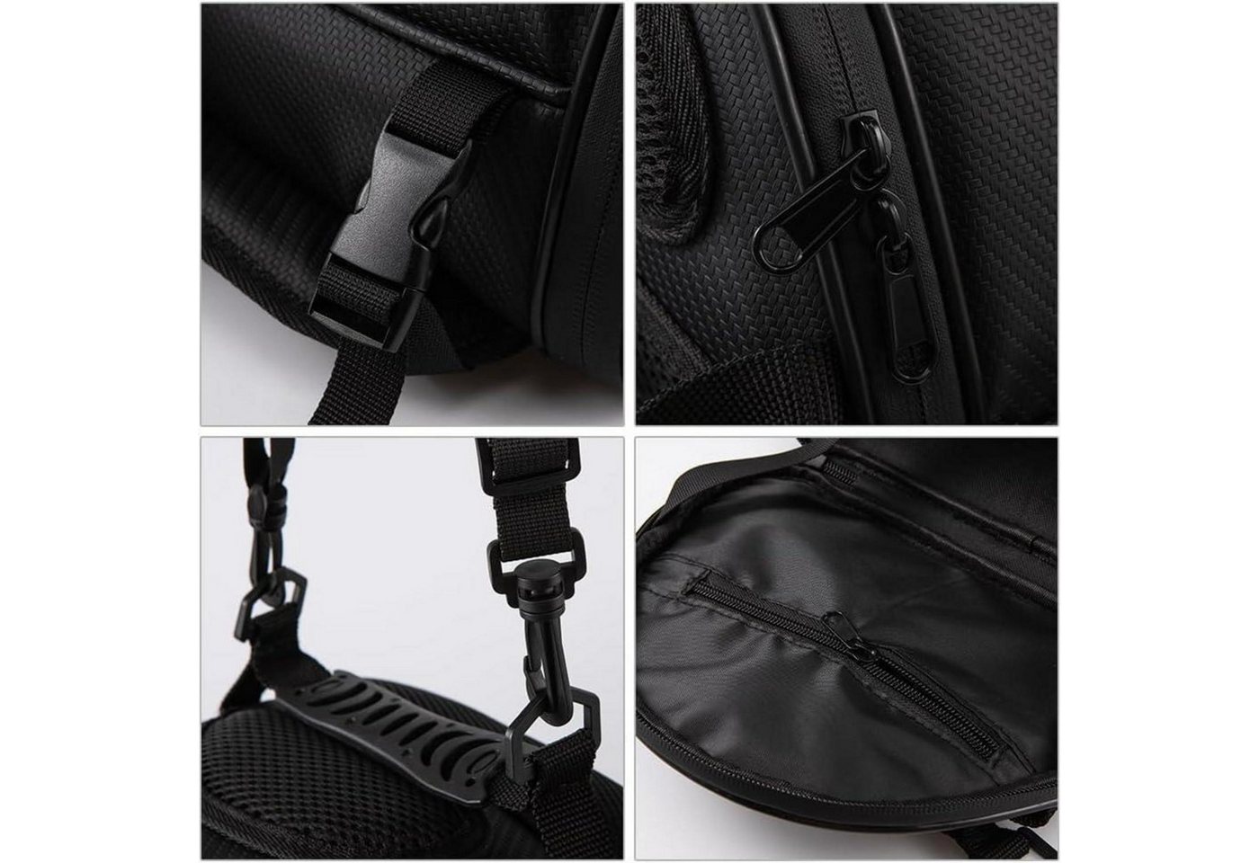 LuxusKollektion Satteltasche Motorrad Hecktasche Satteltasche Tankrucksack Kohlefaser Schwarz Bild 5