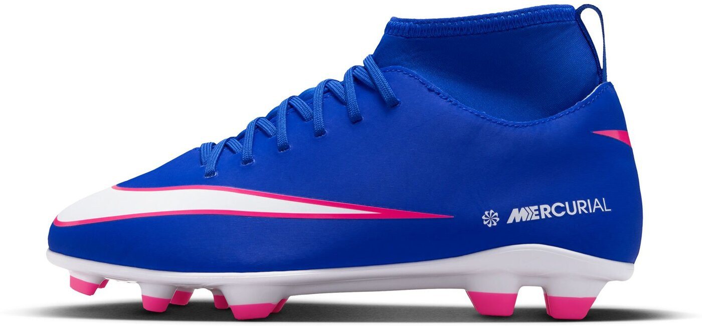 Nike JR SUPERFLY 10 CLUB FG/MG LASER BLUE/WHITE Fußballschuh Bild 5