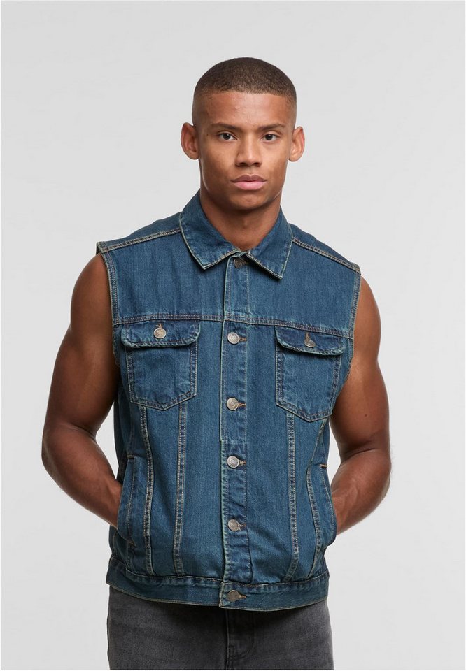 URBAN CLASSICS Funktionsweste Denim Vest ärmellosen Jeansweste Bild 3