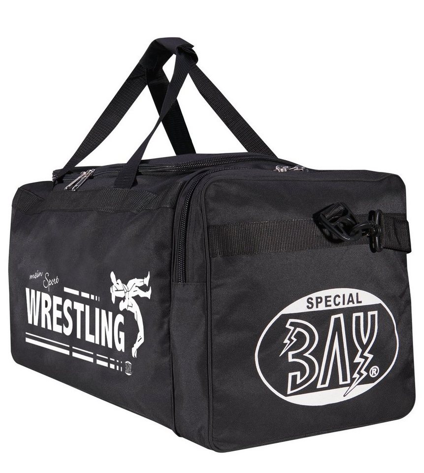 BAY-Sports Sporttasche Trainingstasche mein Sport Wrestling Wrestler Catchen Ringen schwarz (Stück), 70 cm, auffälliger und aufwendigen Druck Bild 3