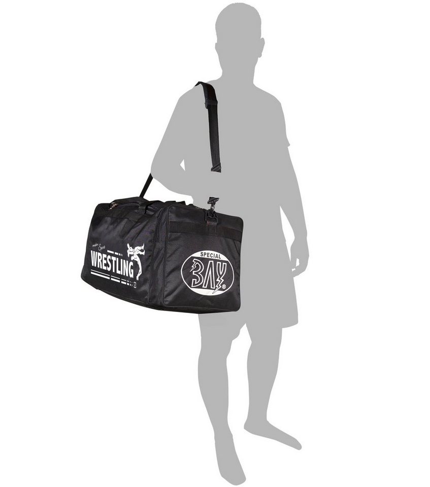 BAY-Sports Sporttasche Trainingstasche mein Sport Wrestling Wrestler Catchen Ringen schwarz (Stück), 70 cm, auffälliger und aufwendigen Druck Bild 5
