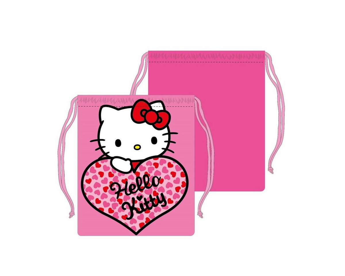 Hello Kitty Turnbeutel Hello Kitty Brottasche 26,5cm Kinder Lunchbag Sanrio Herz (1-tlg)