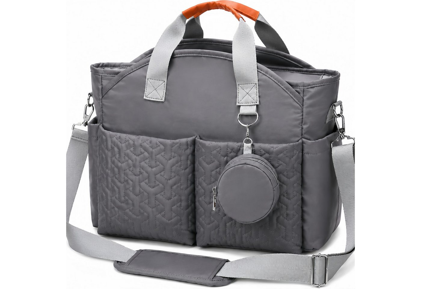 Fyrove Wickeltasche Baby mit Schnullertasche und Wickelunterlage, (Große Multifunktionale Babytasche für Reisen, Kinderwagentasche für Mama und Papa), mit isolierten Flaschenfächern Bild 4
