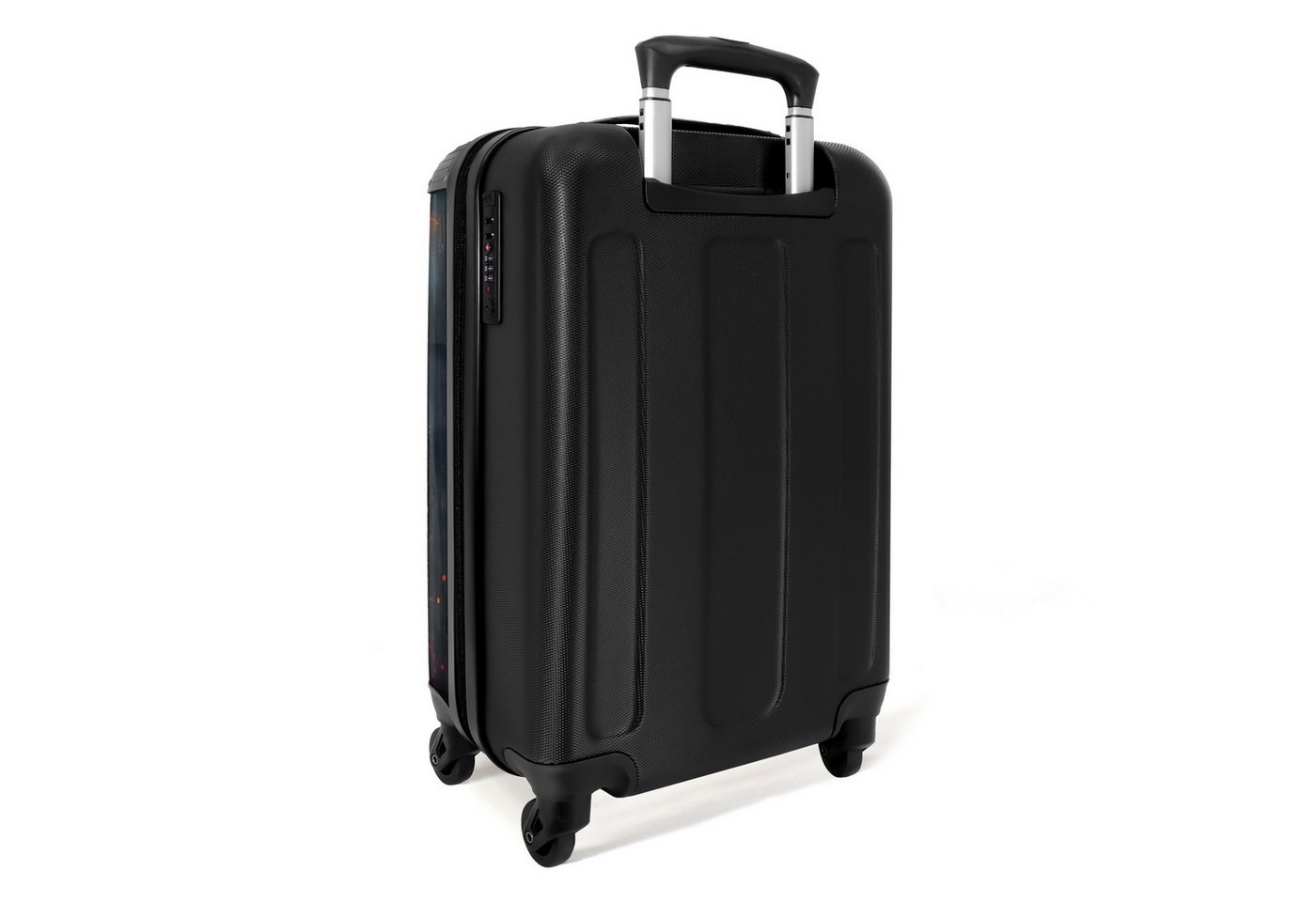 NoBoringSuitcases.com© Hartschalen-Trolley Panda mit buntem Fell und Farbspritzern 55x35x20cm, Reisetasche mit Rollen, Koffer Handgepäck Flugzeug Bild 3