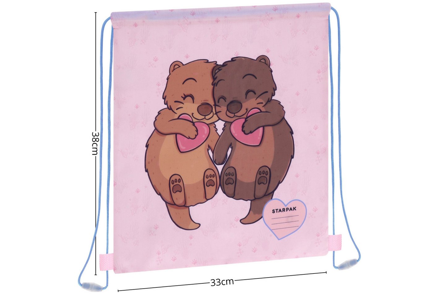 Sarcia.eu Turnbeutel Otter Turnschuhbeutel für Mädchen, rosa, 38 × 33 cm Bild 3