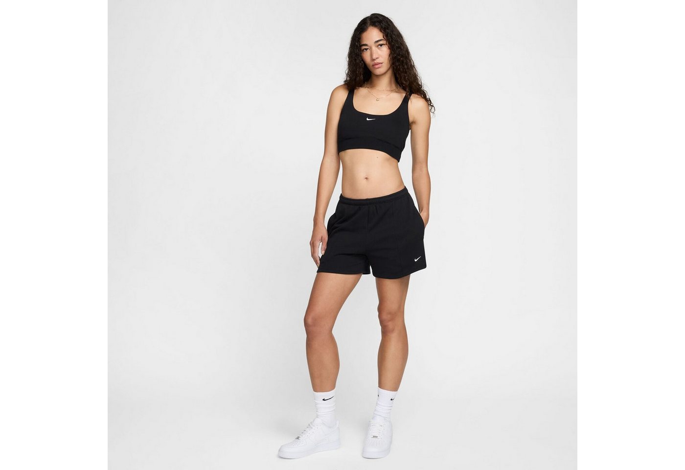 Nike Trainingsshorts W NSW NK CHLL FT MR 4IN SHORT BLACK/SAIL Bild 5