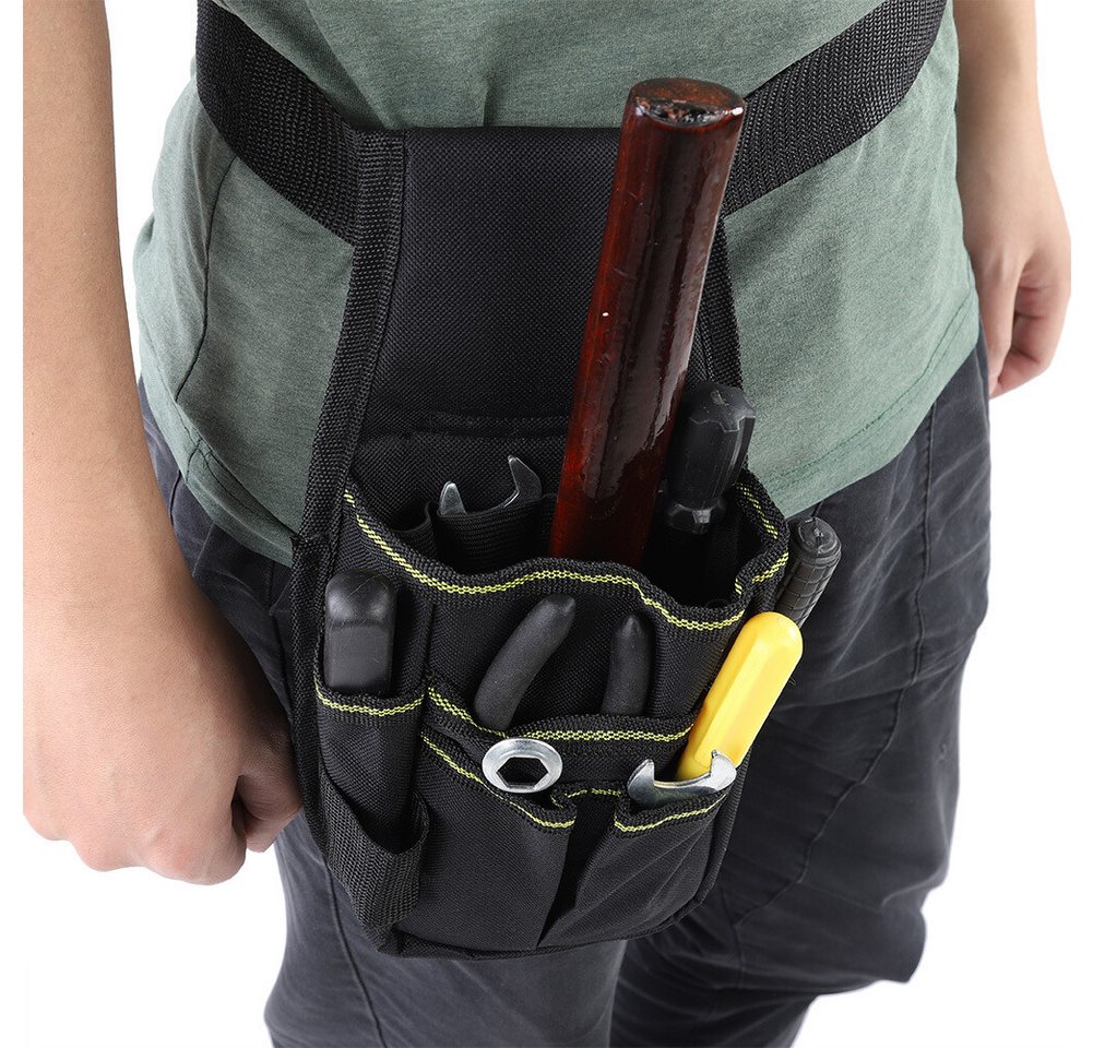 FUROKOY Werkzeugtasche Leichte, verstellbare Gürteltasche für Gartengeräte,Schwarz (Werkzeug-Gürteltasche), Tasche aus strapazierfähigem, wasserdichtem Oxford-Geweb Bild 4