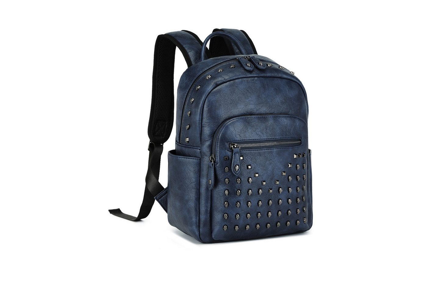Miss Lulu Rucksack Damen Klein Cityrucksack aus PU mit Nieten Bild 3