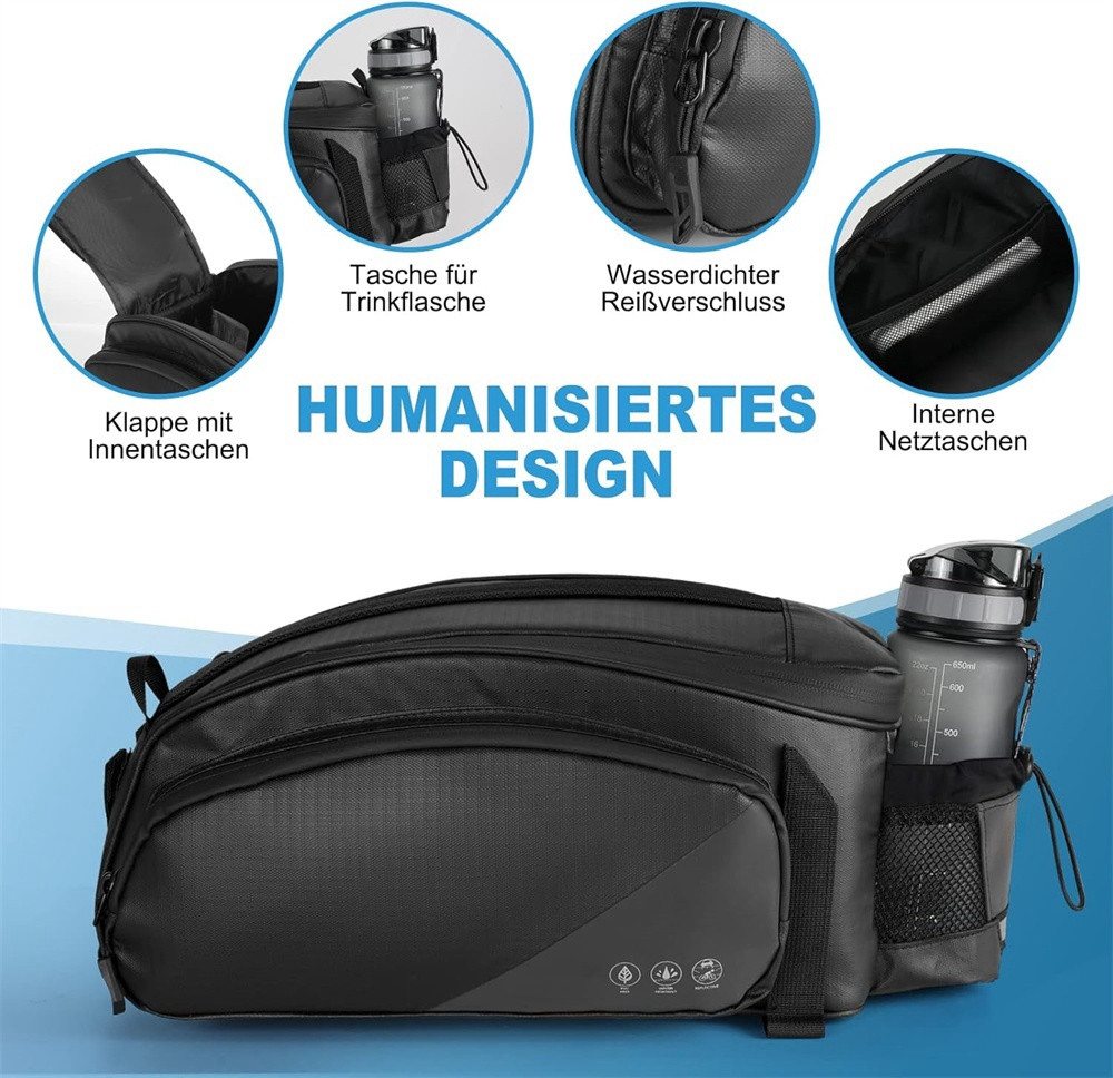 GLIESE POWER Fahrradtasche 11L Fahrradtasche - Wasserdicht & Reflektierend (packung, 1-tlg., Fahrradtasche), alle Fahrräder Bild 2