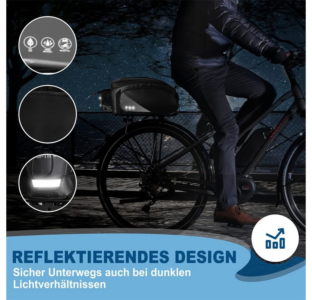 GLIESE POWER Fahrradtasche 11L Fahrradtasche - Wasserdicht & Reflektierend (packung, 1-tlg., Fahrradtasche), alle Fahrräder Bild 3