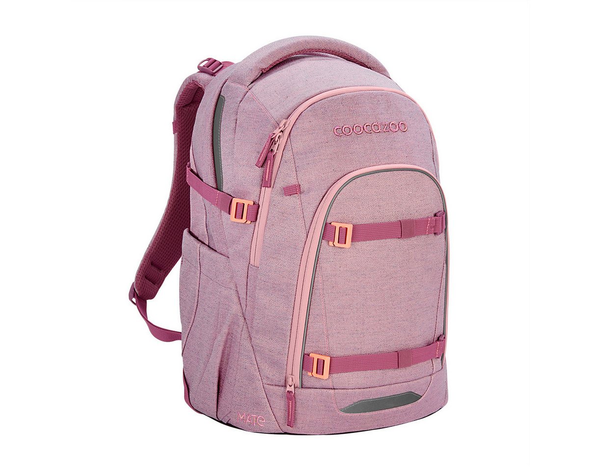 coocazoo Schulranzen Schulrucksack MATE Mixed Faded Rose (1 Stück), ergonomisch, Körpergröße: 135 - 180 cm, Easy-Grow-System Bild 4