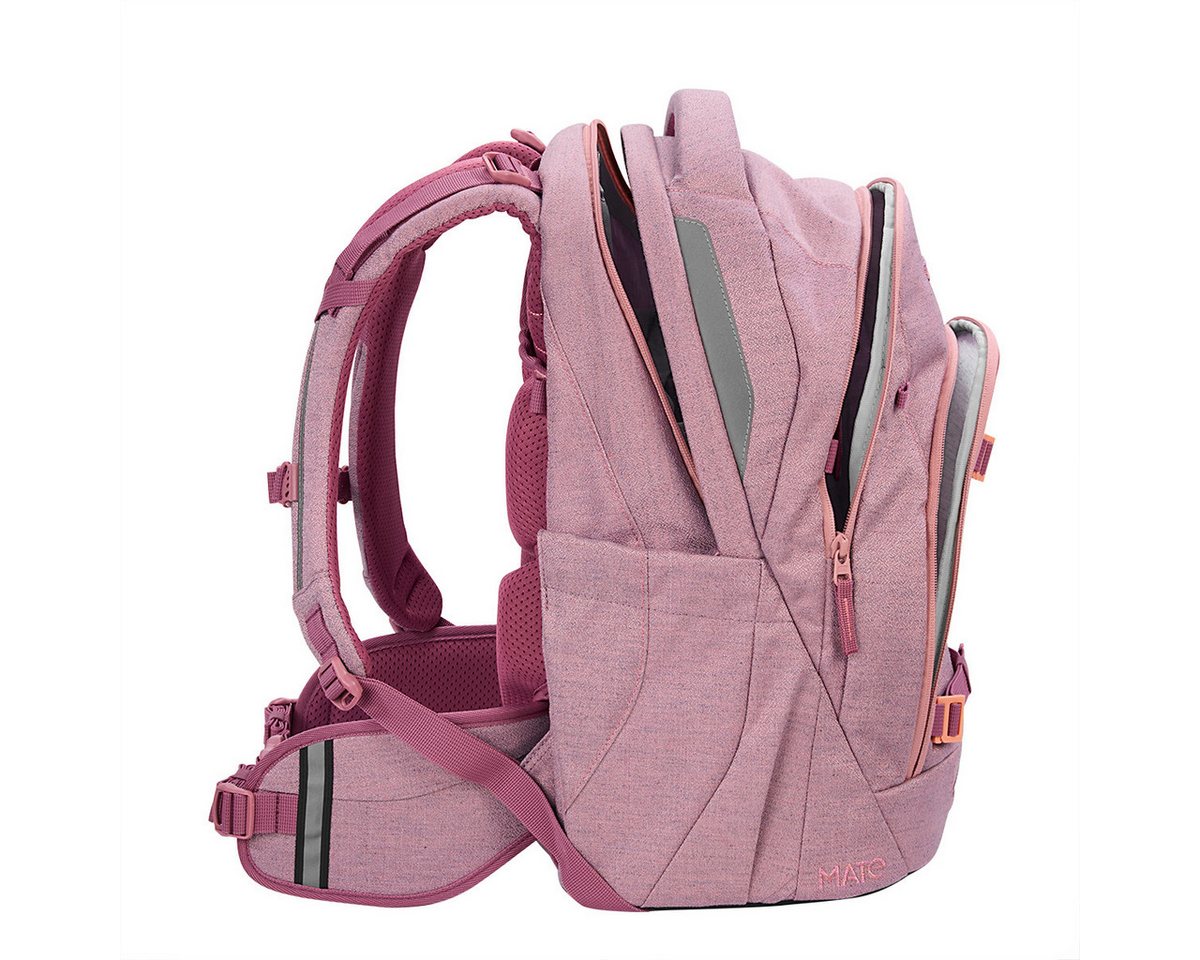 coocazoo Schulranzen Schulrucksack MATE Mixed Faded Rose (1 Stück), ergonomisch, Körpergröße: 135 - 180 cm, Easy-Grow-System Bild 5