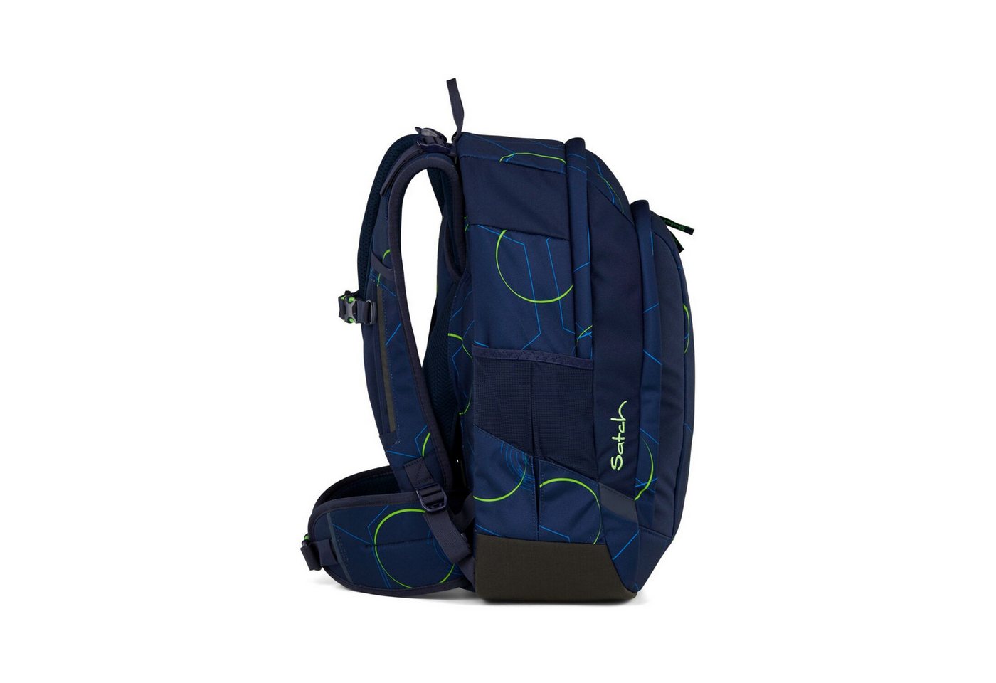 Satch Schulranzen Schulrucksack AIR Blue Tech (1 Stück), Schulranzen, ergonomisch, Laptop-Fach, Your-Size-System