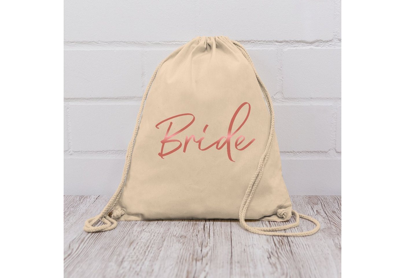 Shirtracer Turnbeutel Bride Rose Gold, JGA Junggesellenabschied Frauen Bild 4