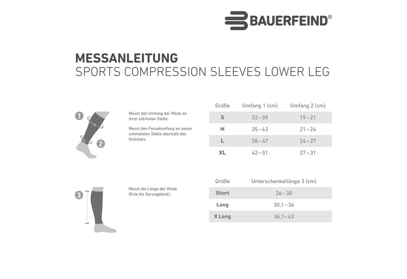 Bauerfeind Laufsocken Unterschenkelstrümpfe mit Kompression kurz schwarz 1er Bild 3