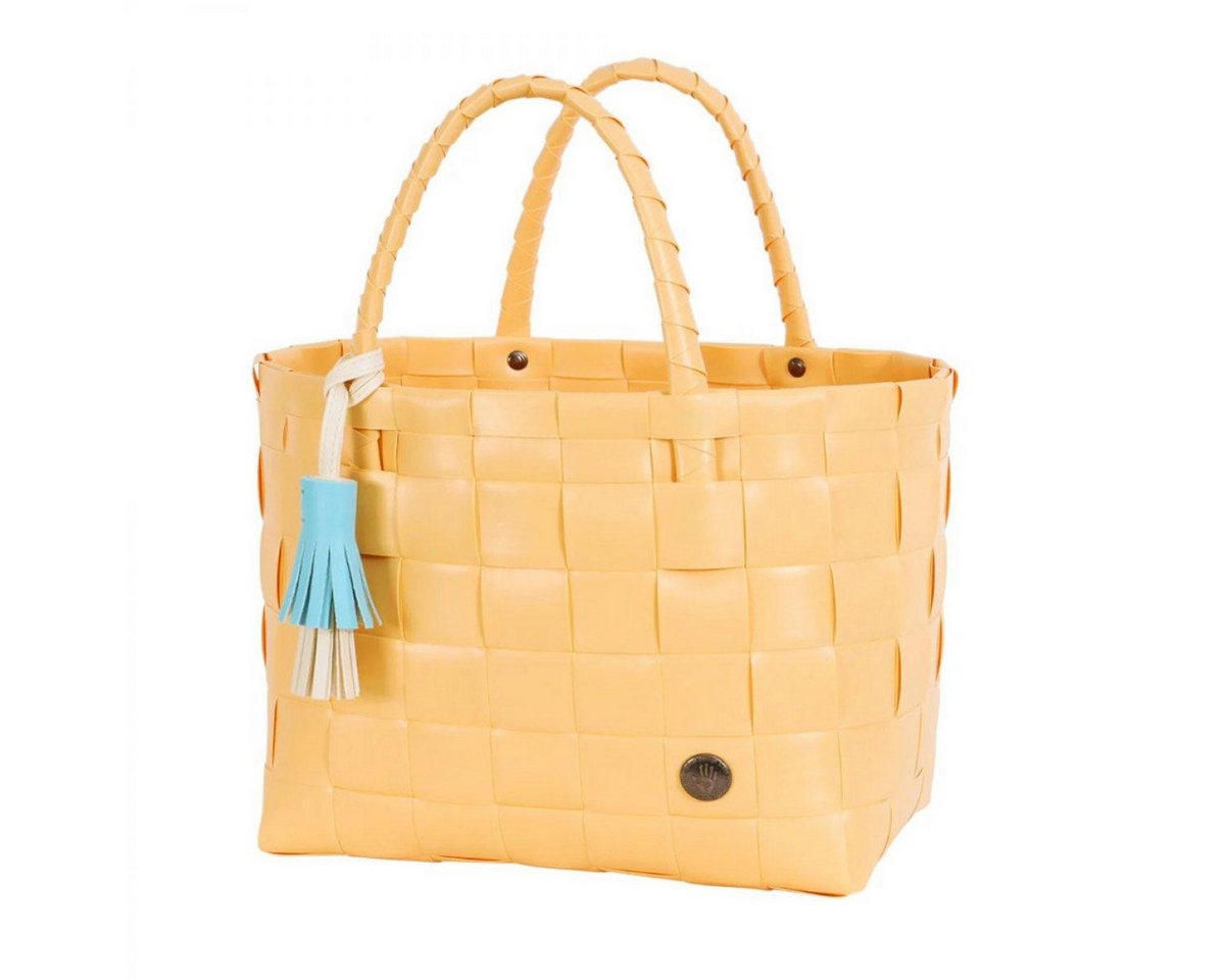 Handed By Einkaufskorb Handed By Shopper Paris Mini Golden Yellow mit Quaste in Soft Aqua Gre Bild 2