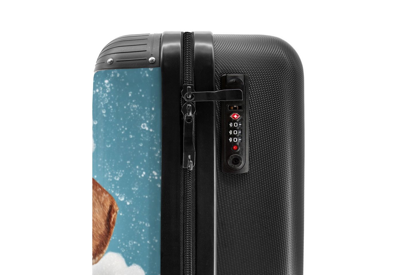 NoBoringSuitcases.com© Hartschalen-Trolley Dackel - Bad - Schaum - Wassertropfen 55x35x20cm, Handgepäck Koffer & Trolleys, Luggage, Reisekoffer Frauen Bild 5
