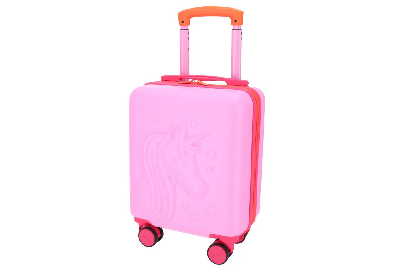 TheTrueC Koffer The TrueC Kinder Koffer Underseat - Einhorn pink, 2 Rollen Rollen