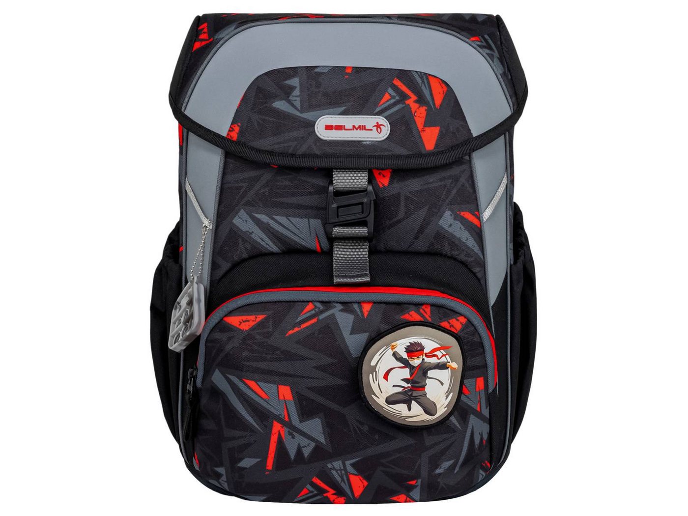 Belmil Schulranzen "Maxi" 2026 Set 1. Klasse, 22 Liter Volumen "Ninja", Ninja, 4tlg.,1. Klasse, Grundschule, Einschulung, Jungen Bild 2