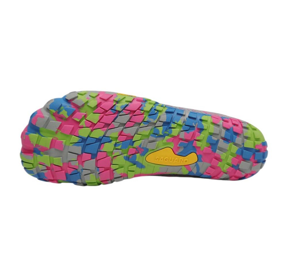 SAGUARO Smart II (flexible Sohle, breite Zehenbox) grau/pink Barfußschuh