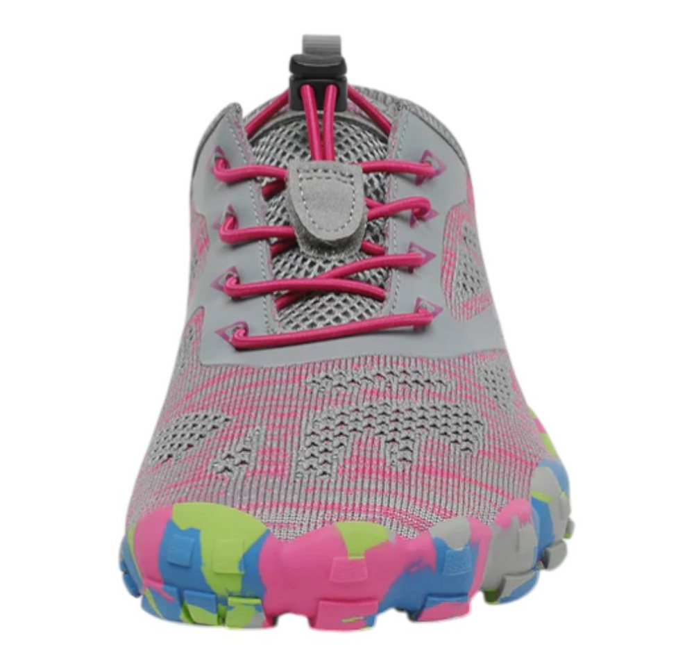 SAGUARO Smart II (flexible Sohle, breite Zehenbox) grau/pink Barfußschuh Bild 4