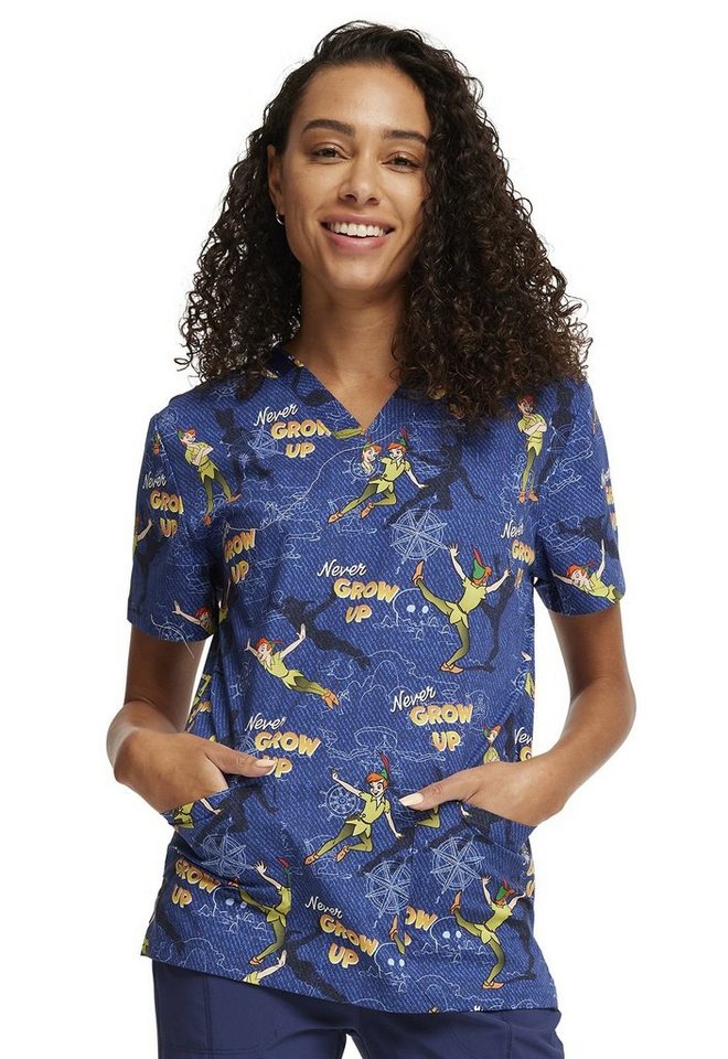 Cherokee Funktionsbluse Bunt bedruckter Unisex Kasack "Peterpan" Kasack mit Motiv Bild 5