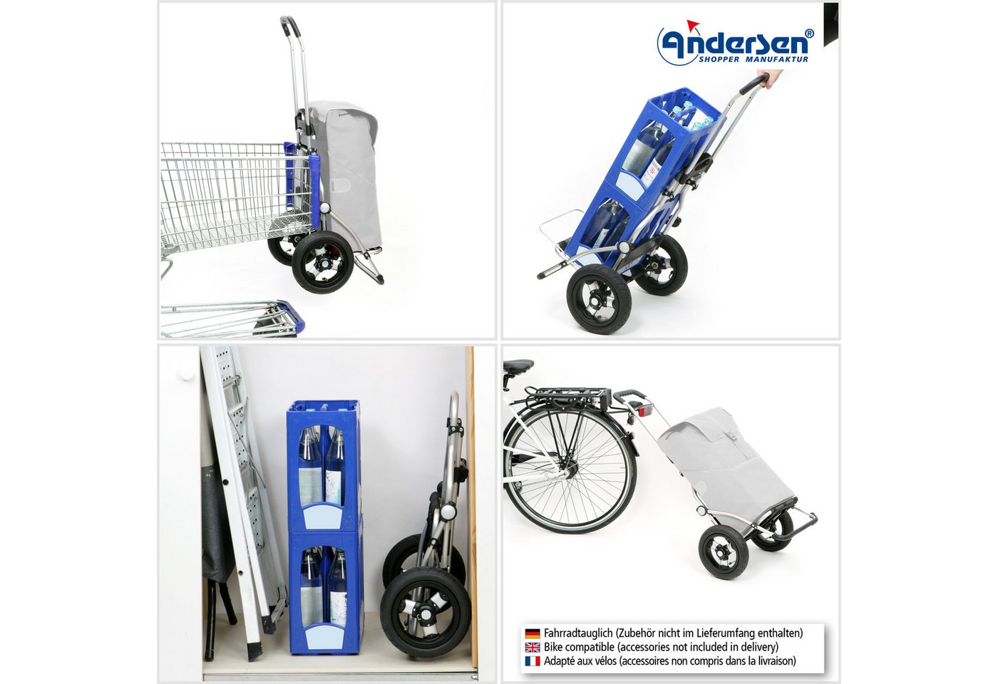 Andersen Einkaufstrolley Royal Shopper Hydro 3.0 schwarz, Thermofach 8 Liter, klappbar, belastbar bis 50kg, wasserabweisend Bild 5