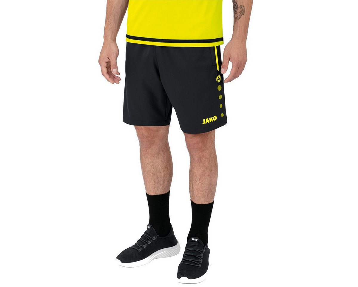 Jako Sporthose Short Competition 2.0 mit Reißverschluss kurz schwarz/neongelb Herren Bild 2