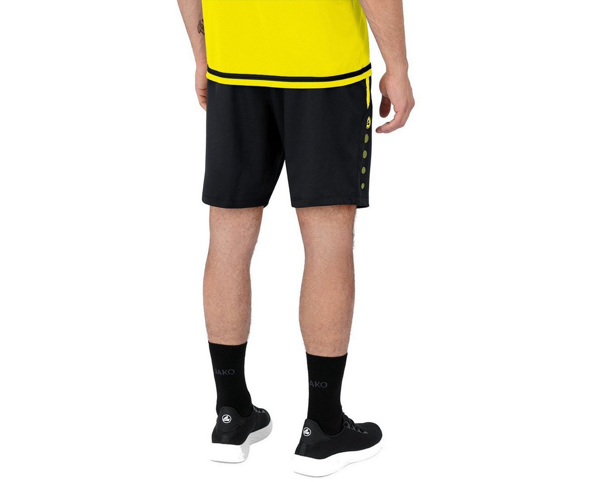 Jako Sporthose Short Competition 2.0 mit Reißverschluss kurz schwarz/neongelb Herren Bild 3