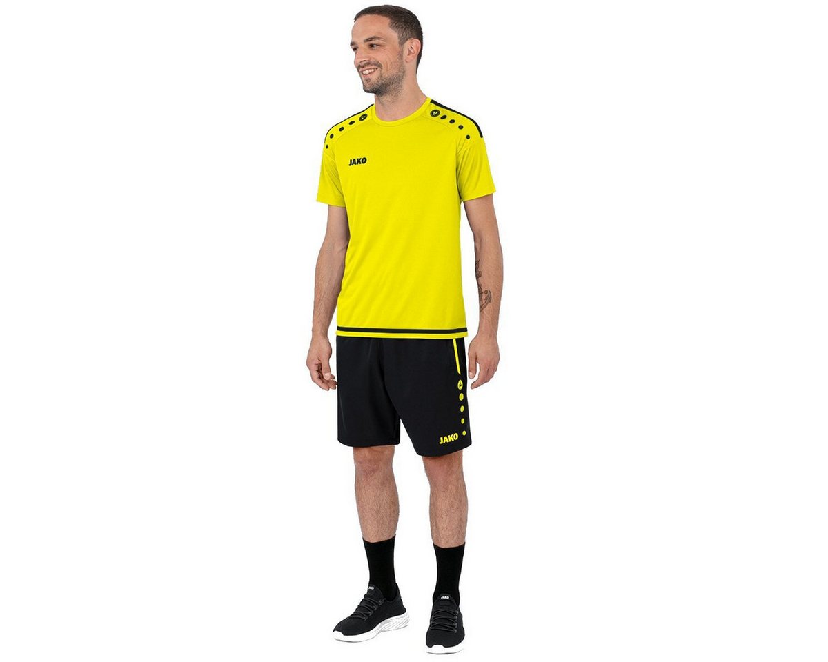 Jako Sporthose Short Competition 2.0 mit Reißverschluss kurz schwarz/neongelb Herren Bild 4