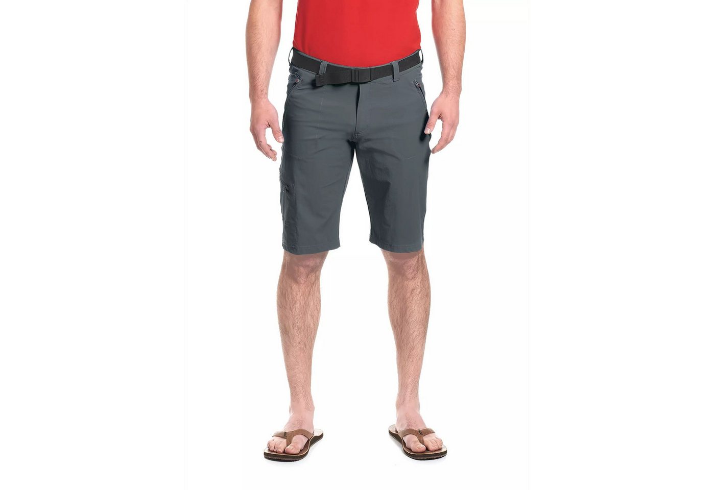 Maier Sports Trekkinghose Wanderhose Bermuda Nil graphitgrau Herren