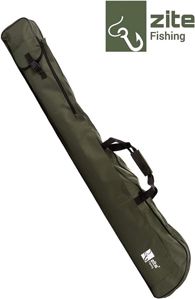 Zite Angelrutentasche 150cm mit Kescher-Fach, Tragegriffen & Schultergurt Bild 2