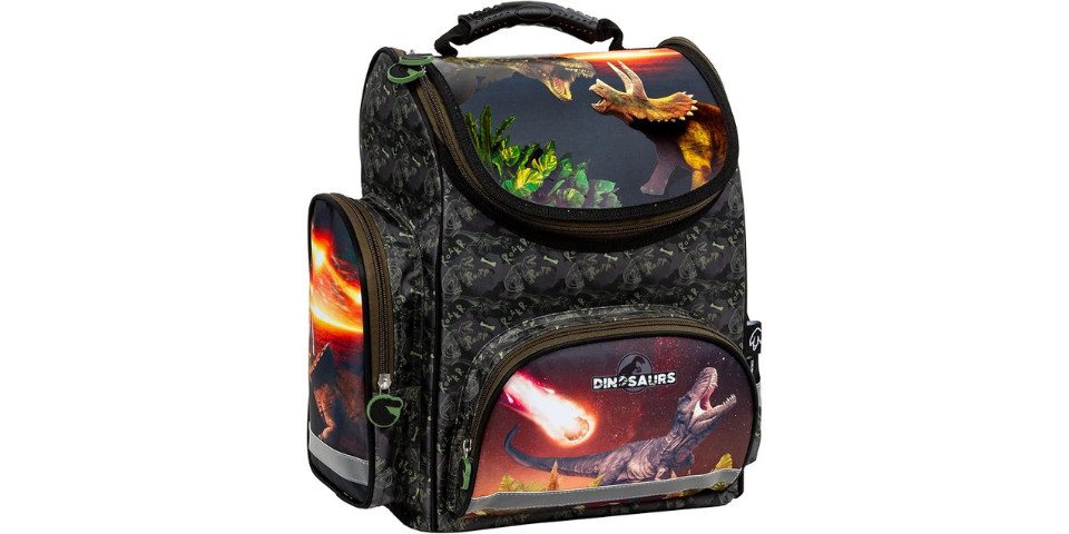 GOLDKIDS Schulranzen Ranzen Tornister mit (Dinosaurier Dino Motiv für Jungen Mädchen., 1-tlg., Geeignet ab der 1. Klasse der Grundschule), ink. Regenschutz Bild 4