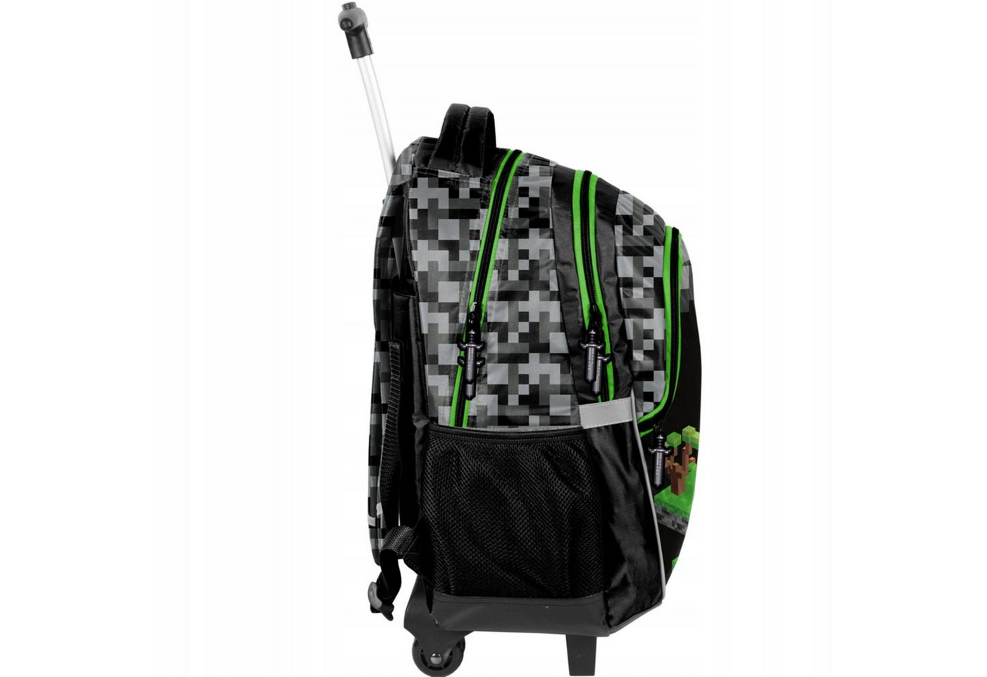 PASO Schulrucksack Schulrucksack mit Rollen für Jungen – Gaming Pixel Design, wasserfest Bild 2