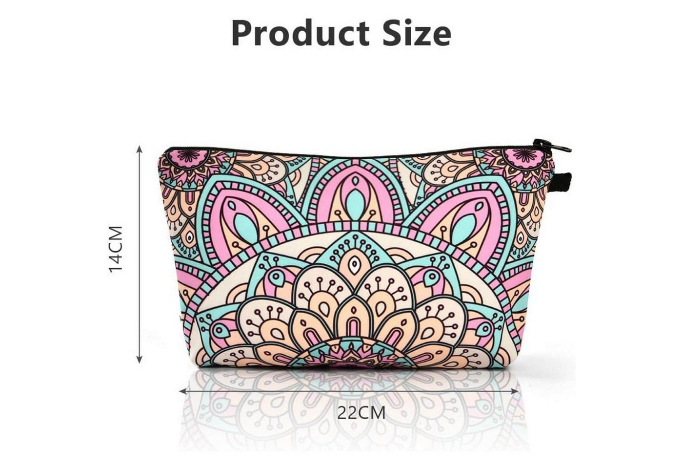 LuxusKollektion Kosmetiktasche Kosmetiktasche Set: 4 Stück Makeup Tasche Segeltuch mit Reißverschluss