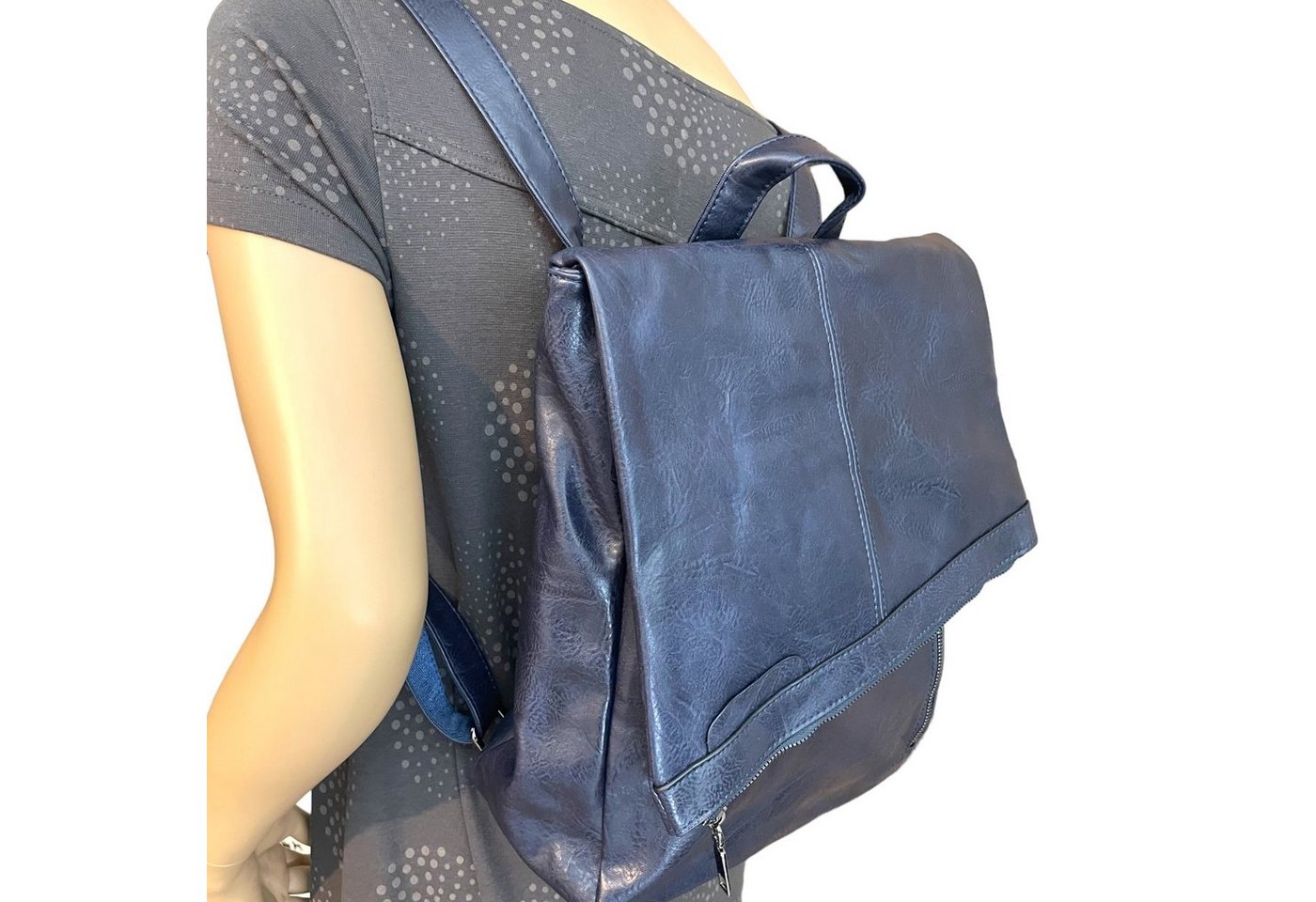 Taschen4life Rucksack 2in1 Rucksack & Umhängetasche in Einem 9200-17, Damen Rucksacktasche, viele Fächer, schnell umbaubar Bild 4