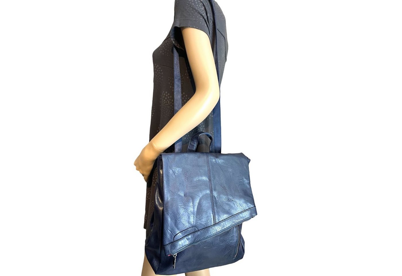 Taschen4life Rucksack 2in1 Rucksack & Umhängetasche in Einem 9200-17, Damen Rucksacktasche, viele Fächer, schnell umbaubar Bild 5