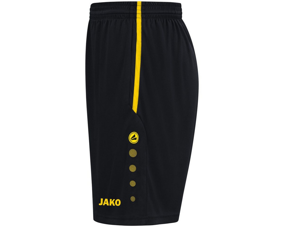Jako Sporthose Short Allround (Polyester-Interlock, ohne Innenslip) kurz schwarz/gelb