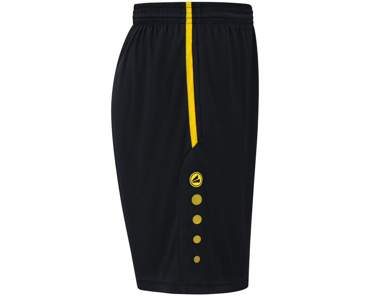 Jako Sporthose Short Allround (Polyester-Interlock, ohne Innenslip) kurz schwarz/gelb Bild 3