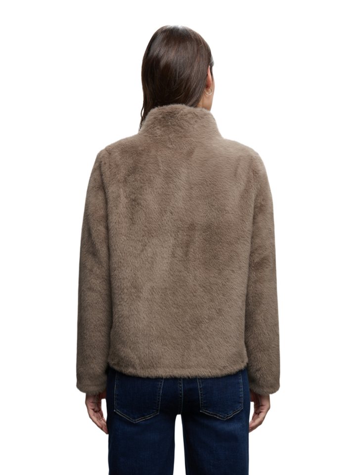 STREET ONE Outdoorjacke braun,Indoor,Polyester,Unifarben,Stehkragen,Lang,Regular Fit