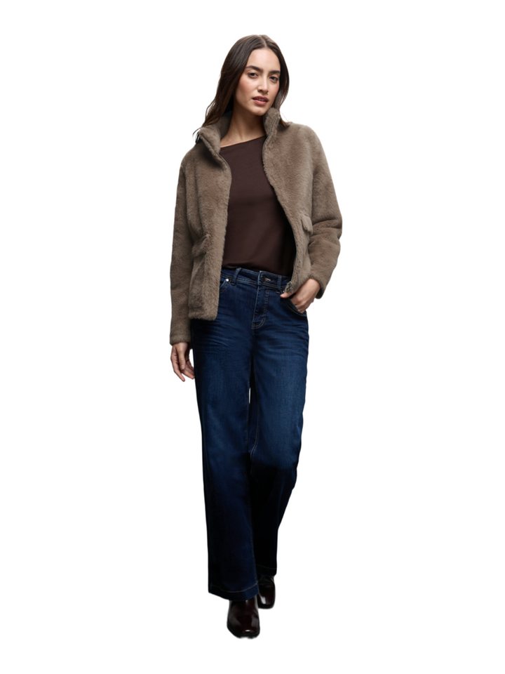 STREET ONE Outdoorjacke braun,Indoor,Polyester,Unifarben,Stehkragen,Lang,Regular Fit Bild 2
